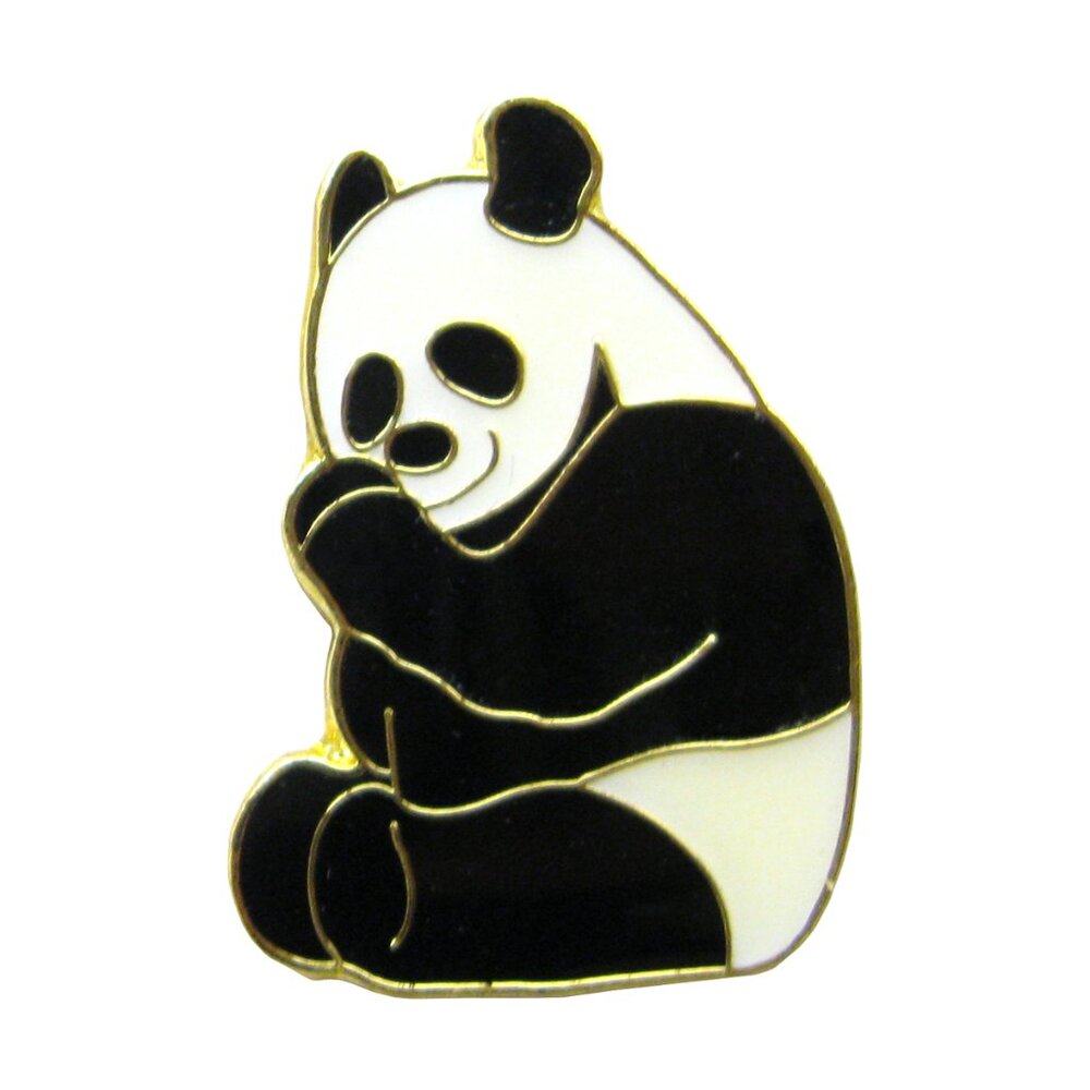Gentle Panda Bear Enamel Pin - Cute Funny Novelty Nature Animal Apparel Gift NWT